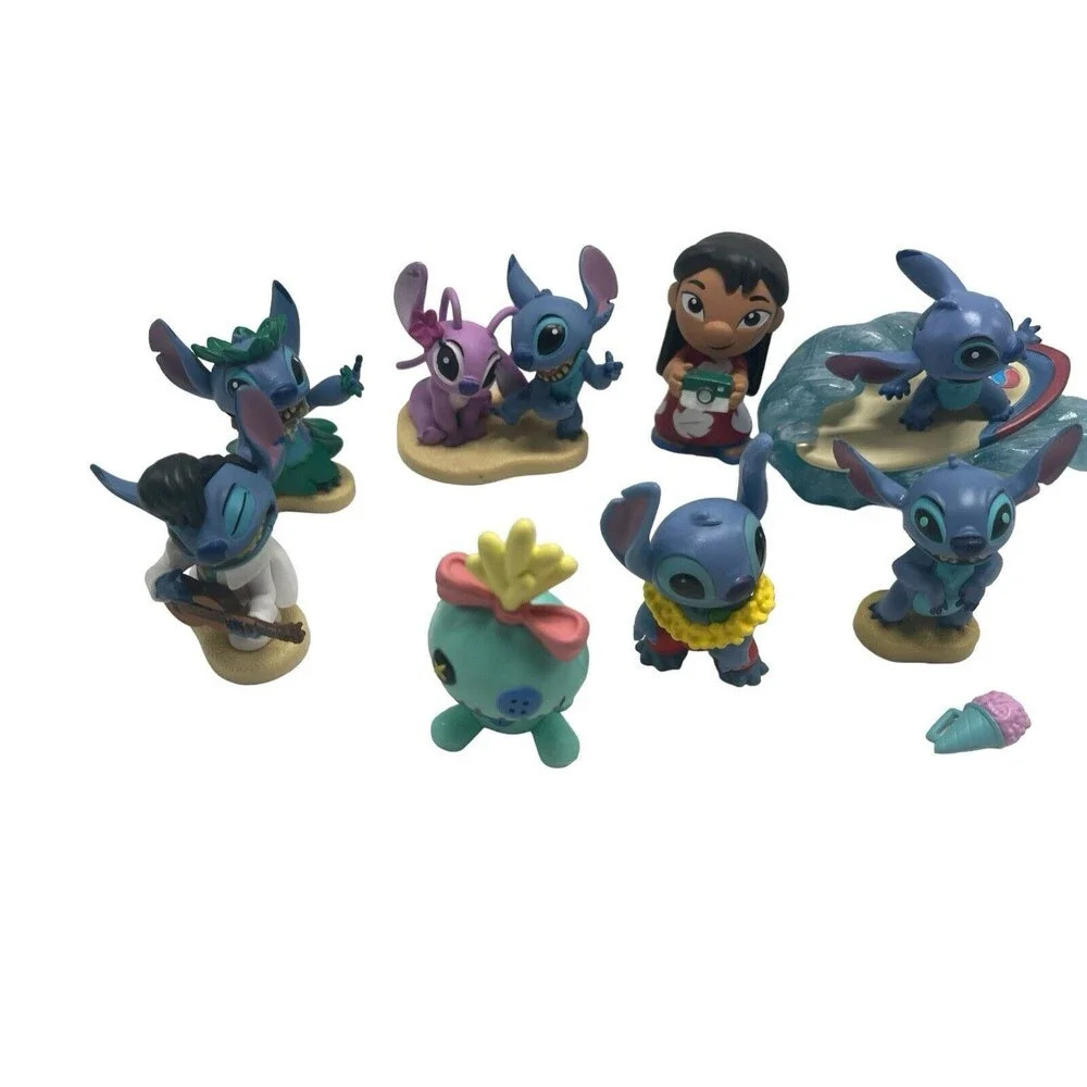 Disney Lilo & Stitch Figurine Playset 8 Figures Play Set Cake Toppers